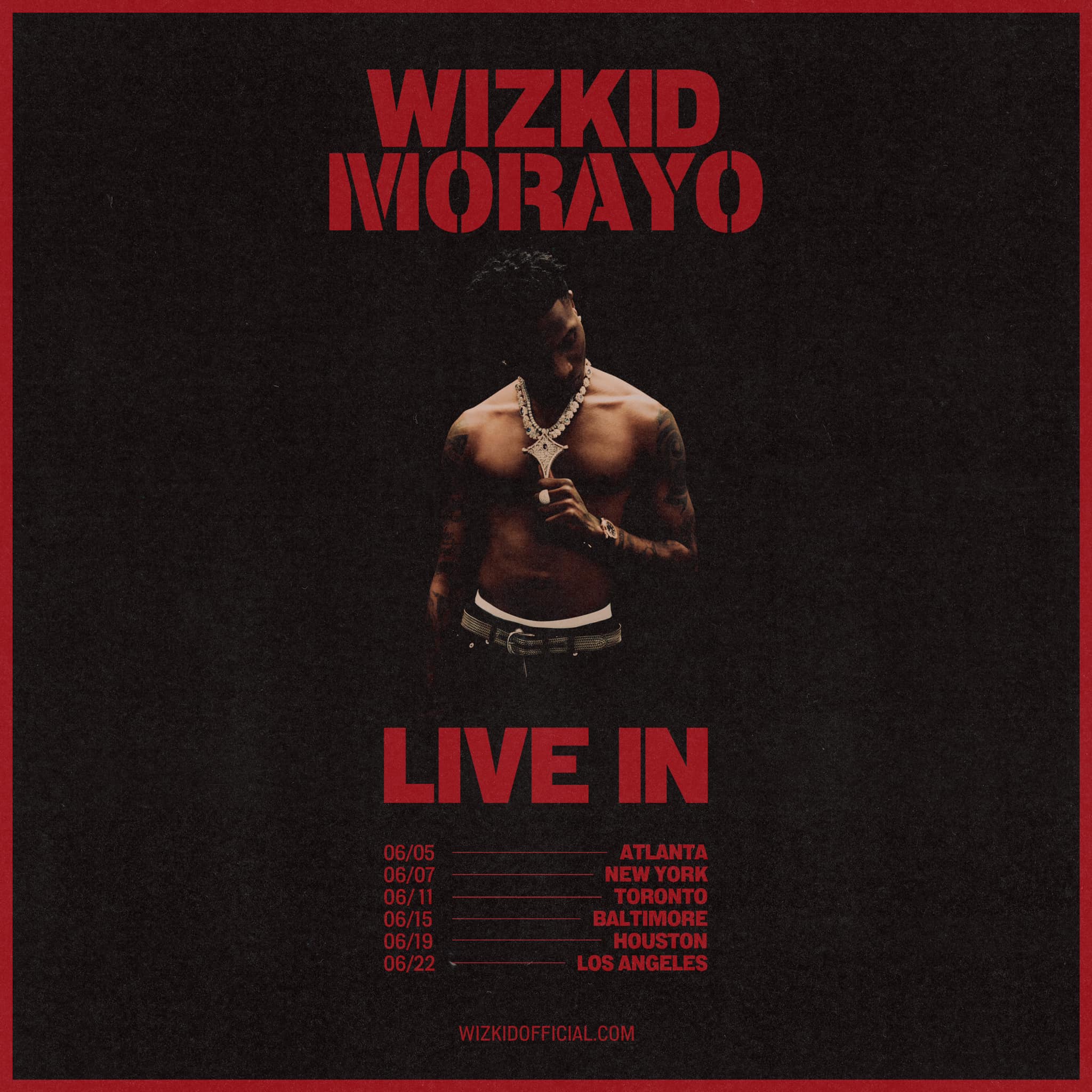 Wizkid Tour Poster 2025